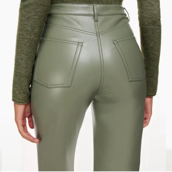Aritzia Pants - Aritzia Olive Green Straight Leg Pants